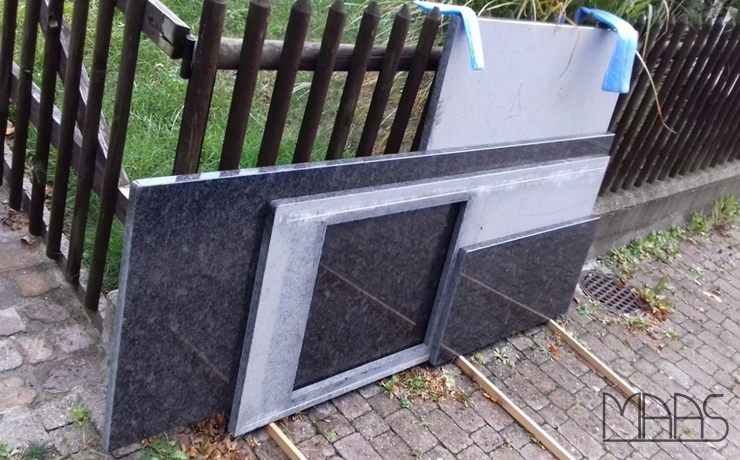 Lieferung - Aarau Steel Grey Granit Arbeitsplatten