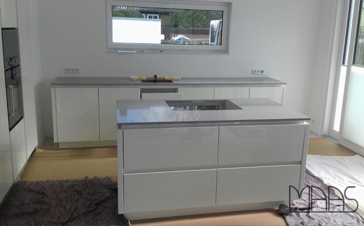 Aufmaß, Lieferung und Montage - Ahrensburg Kensho Silestone Arbeitsplatten