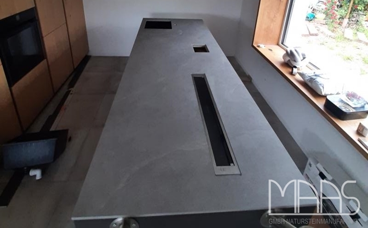 Ansbach Slate Grey Level Keramik Arbeitsplatte