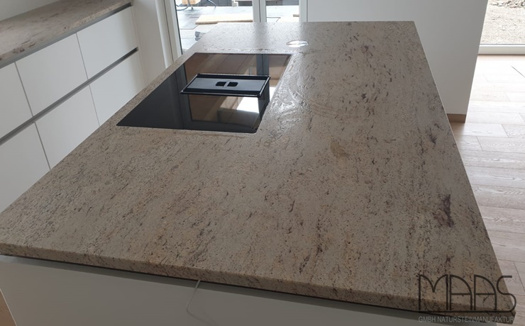 Bad Abbach Ivory Brown Granit Arbeitsplatten