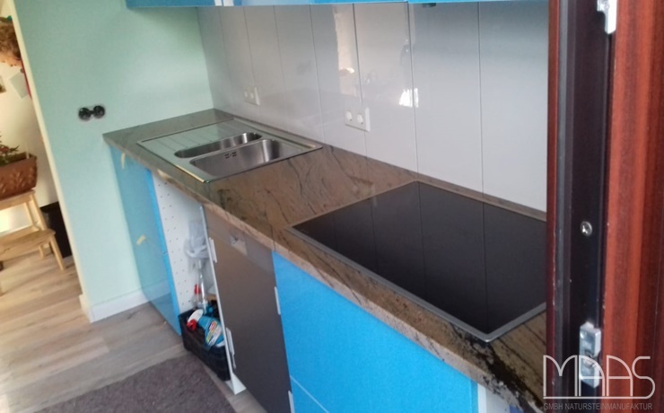 Aufmaß, Lieferung und Montage - Bonn IKEA Küche mit Atlantic Yellow Granit Arbeitsplatten Aufmaß, Lieferung und Montage - Bonn IKEA Küche mit Atlantic Yellow Granit Arbeitsplatten
