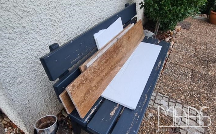 Lieferung - Calw Travertin Noce Marmor Fensterbänke Lieferung - Calw Travertin Noce Marmor Fensterbänke