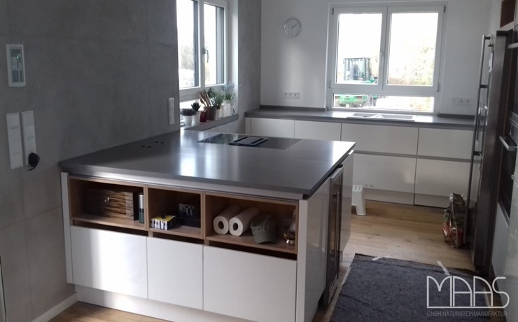 Aufmaß, Lieferung und Montage - Dreieich 4030 Oyster Caesarstone Arbeitsplatten