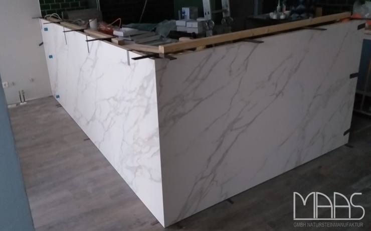 Lieferung und Montage - Euskirchen Calacatta C01 Neolith Platten