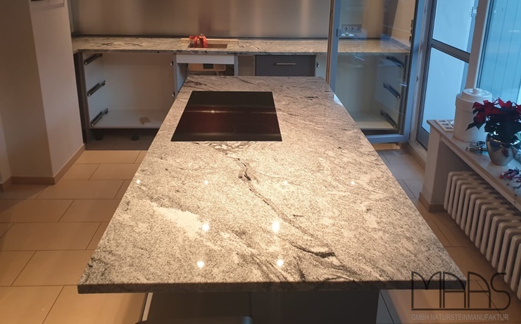 Haan Viscont White Granit Arbeitsplatten und Wischleisten