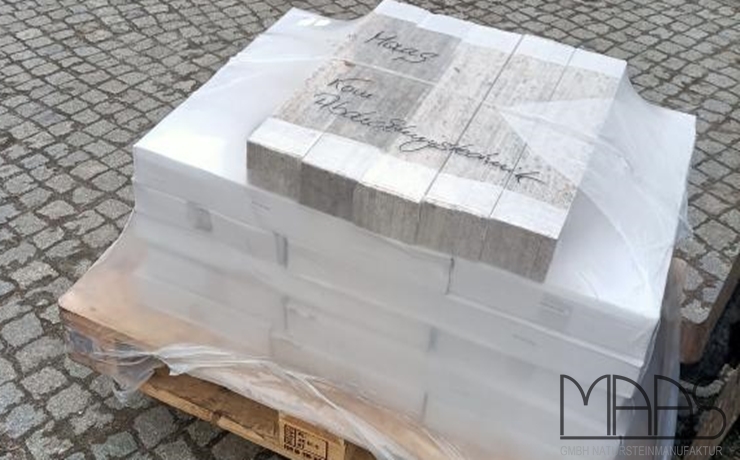 Haldensleben Cielo White Granit Fliesen und Sockelleisten