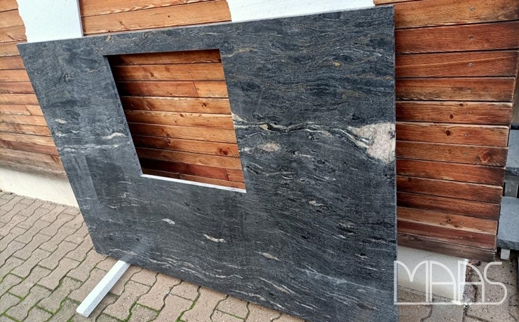 Lieferung - Kaiserslautern  Black Cosmic Granit Arbeitsplatte