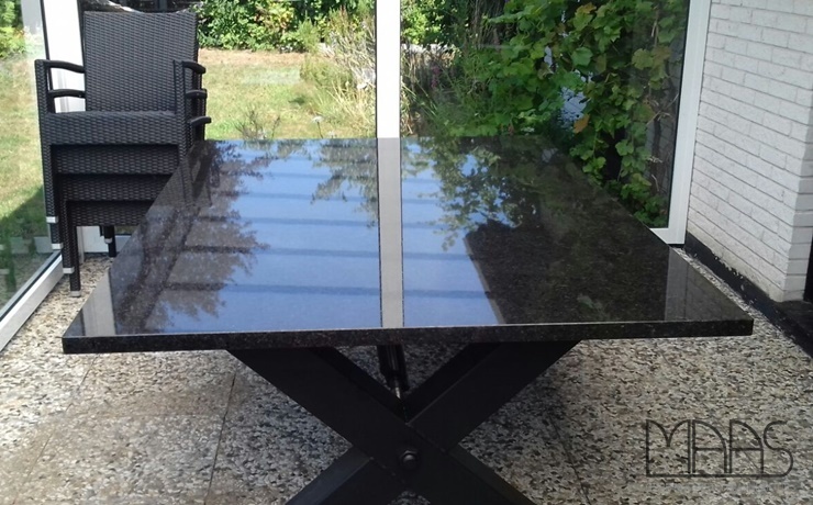 Kaltenkirchen Black Pearl Granit Tischplatte