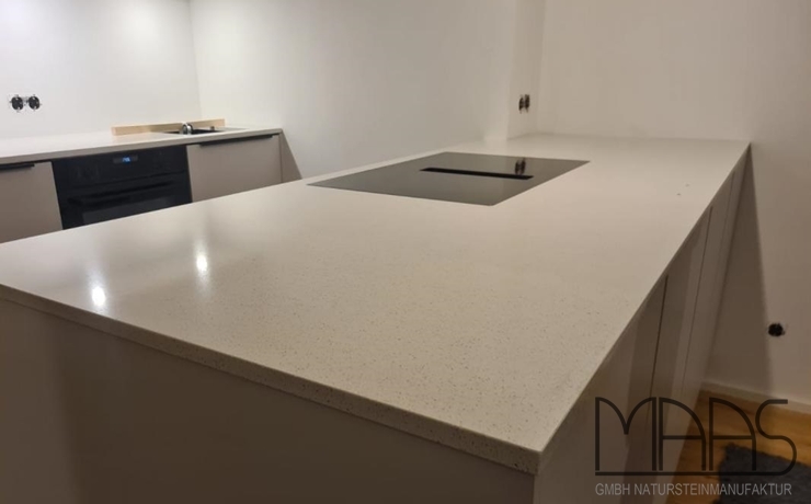 Köln Ice White K2 Quarz Arbeitsplatten