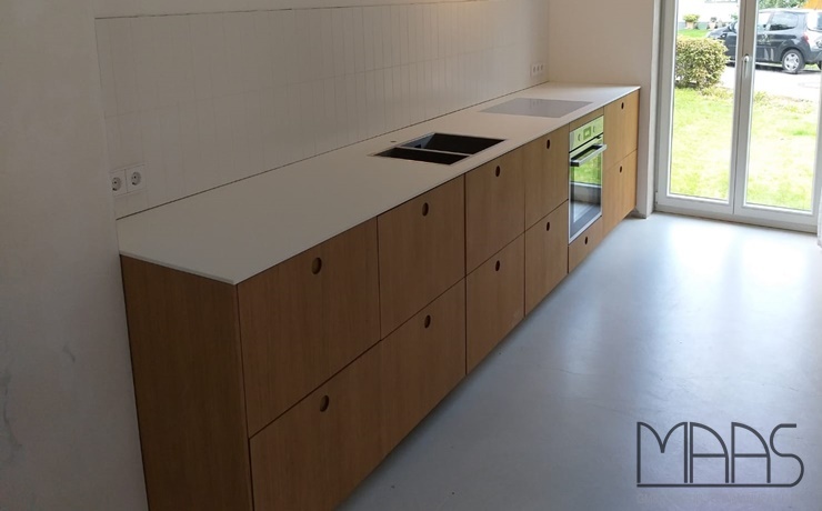 Köln IKEA Küche mit Uni Ice SapienStone Arbeitsplatten