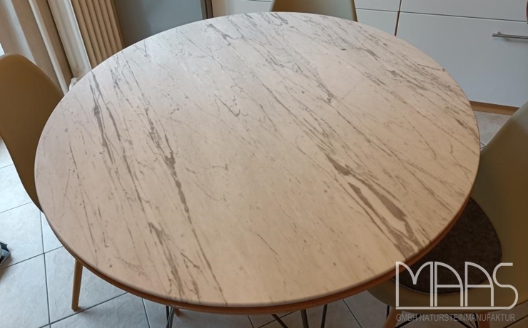 Oberursel Bianco Carrara CD Marmor Tischplatte 