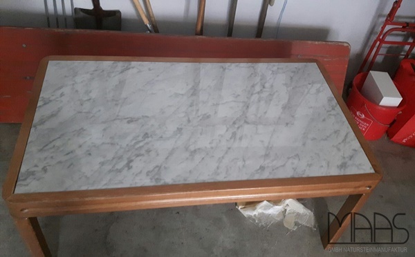 Reutlingen Bianco Carrara C Marmor Tischplatte 