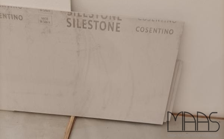 Lieferung - Seligenstadt Blanco Norte Silestoneplatten