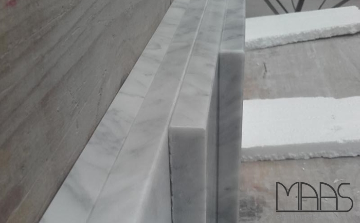Lieferung - Wesseling Bianco Carrara C Marmor Abdeckplatten