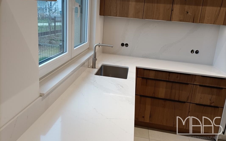 Aufmaß, Lieferung und Montage - Wiesbaden Eternal Calacatta Gold Silestone Arbeitsplatten