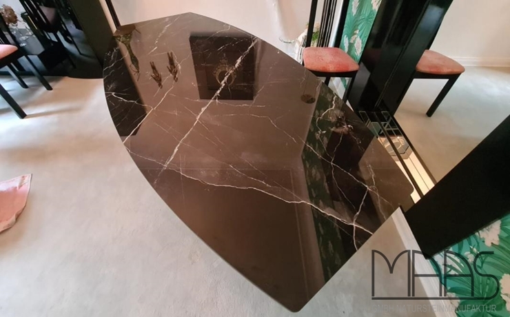 Wuppertal Calacatta Black Level Keramik Tischplatte