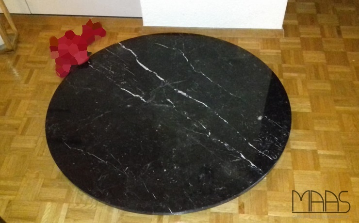 Lieferung - Zürich Nero Marquina Marmor Tischplatte