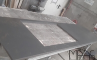 Produktion - Kelya Dekton Arbeitsplatte mit Ausschnitt