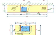Zeichnung der Kensho Silestone Arbeitsplatten