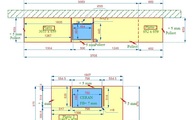 Zeichnung der Kensho Silestone Arbeitsplatten