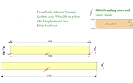 CAD Zeichnung der zwei Silestone Fensterbänke