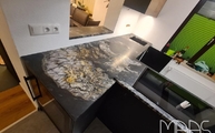 Black Cosmic Granit Arbeitsplatte in 3 cm
