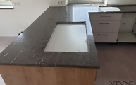 Brown Silk Granit Arbeitsplatten in Ansbach montiert