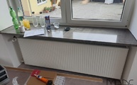 Brown Silk Granit Fensterbänke in Ansbach montiert