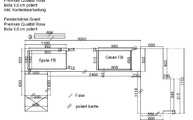 CAD Zeichnung der Granit Arbeitsplatten und Fensterbank 