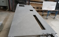 Produktion - Ausschnitte in der Slate Grey Level Keramik Arbeitsplatte