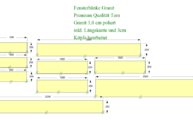 CAD Zeichnung der Naturstein Fensterbänke