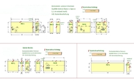 CAD Zeichnung der Laminam und Dekton Rückwände
