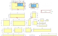 CAD Zeichnung der Arbeitsplatten aus Granit