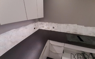 Sirius Dekton Arbeitsplatten um die Ecke montiert