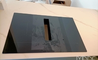 Ceranfeld in der Calacatta Oro Venato Laminam Arbeitsplatte
