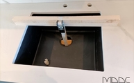 Spüle in der Calacatta Oro Venato Laminam Arbeitsplatte