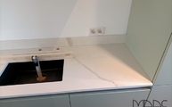 Calacatta Oro Venato Laminam Arbeitsplatte mit Spüle