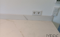 Calacatta Oro Venato Laminam Wischleisten in 10 cm Höhe
