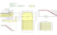 CAD Zeichnung der Keller- und Eingangstreppe