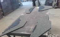 Produktion -.Steel Grey Granit Treppen