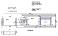 CAD Zeichnung der Granit Arbeitsplatten, Fensterbank und Sockelleiste