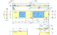 CAD Zeichnung: Granit Arbeitsplatten und Rückwände