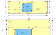 CAD Zeichnung der zwei Silestoneplatten