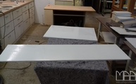 Polierte Blanco Zeus Extreme Silestone Arbeitsplatten in 1,2 cm Stärke