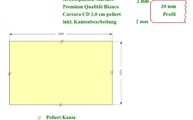 CAD Zeichnung der Marmor Arbeitsplatte für die IKEA Kücheninsel
