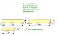 CAD Zeichnung der Granit Fensterbänke in Beckum