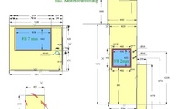 CAD Zeichnung der Arbeitsplatten und Fensterbank aus SapienStone