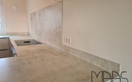Montage der Nilium Dekton Arbeitsplatten und Rückwand in Bergheim montiert