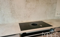 Ceranfeld in der Nilium Dekton Arbeitsplatte
