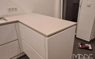 Suede Oberflächen der Desert Silver Silestone Arbeitsplatten